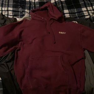 Maroon obey hoodie